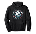 Soccer Ball Break Wall Soccer Sport Hoodie - Fun Novelty Design Men Women - T-Shirt, Sweatshirt, Hoodie