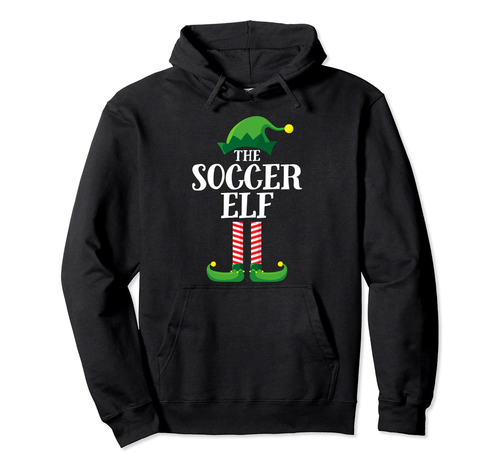 Soccer Elf Matching Family Group Party Hoodie - Trendy Graphic Unisex - T-Shirt, Sweatshirt, Hoodie