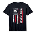 Mens Soccer Papa American Flag T-Shirt - Fun Novelty Design for Adults - T-Shirt, Sweatshirt, Hoodie