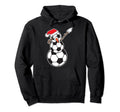 Dabbing Snowman Soccer Ball Funny Hoodie - Custom Art Print Men Women - T-Shirt, Sweatshirt, Hoodie
