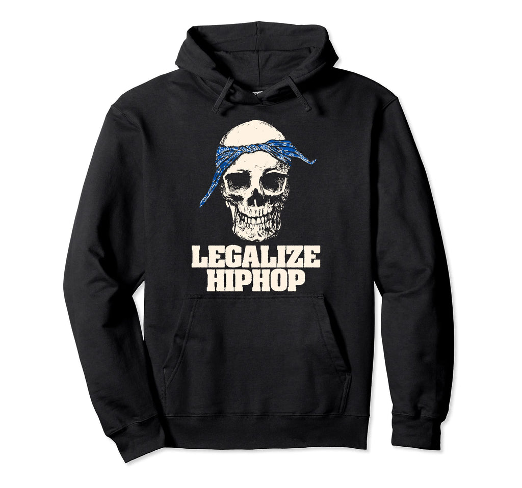 Legalize Hiphop Skull Do Rag Bandana Old Hoodie - Custom Art Print Unisex - T-Shirt, Sweatshirt, Hoodie