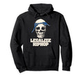 Legalize Hiphop Skull Do Rag Bandana Old Hoodie - Custom Art Print Unisex - T-Shirt, Sweatshirt, Hoodie