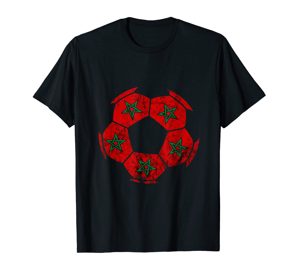 Moroccan Soccer Ball Moroccan Flag Moroccan T-Shirt - Graphic Print Unisex - T-Shirt, Sweatshirt, Hoodie