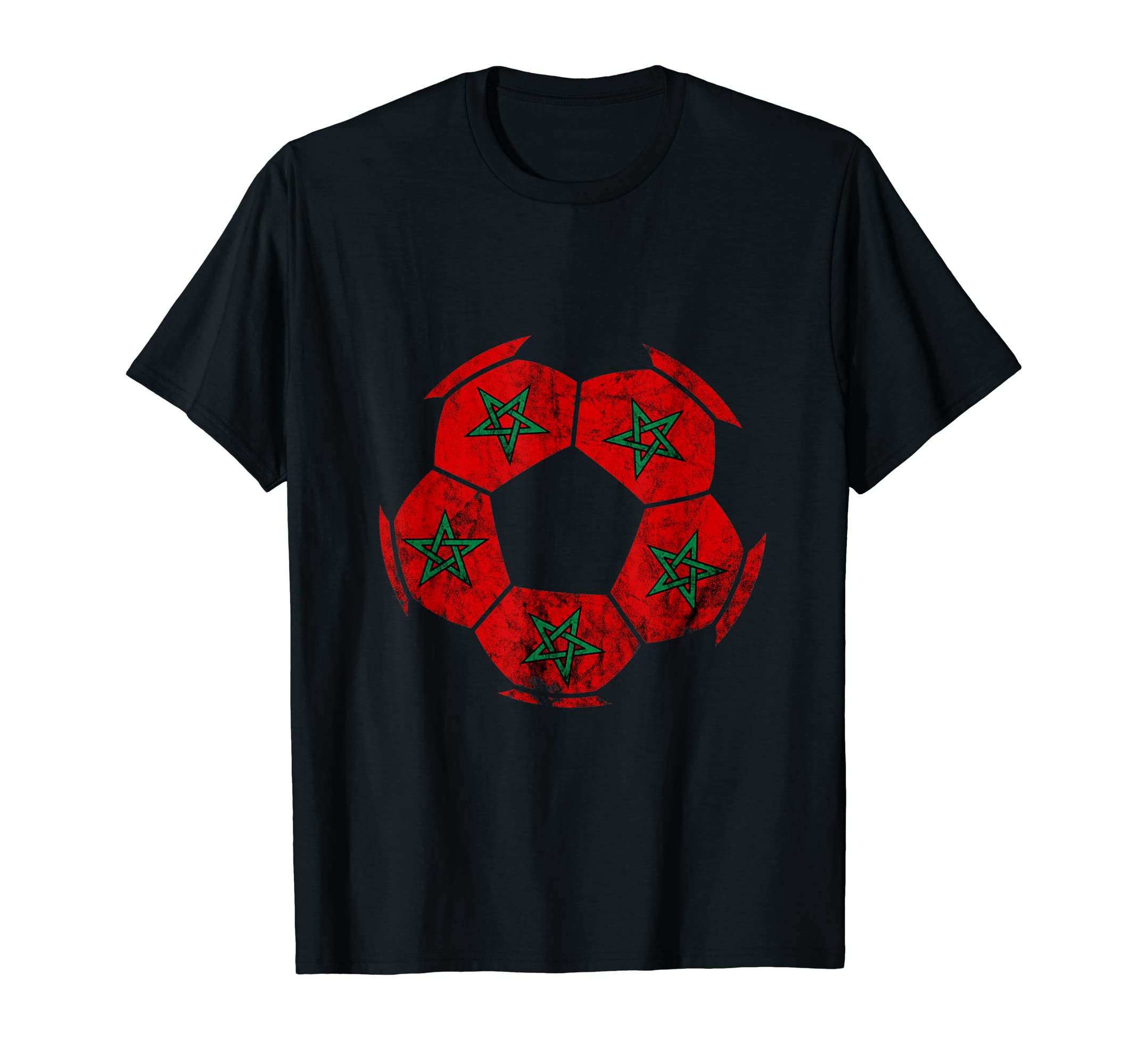 Moroccan Soccer Ball Moroccan Flag Moroccan T-Shirt - Graphic Print Unisex - T-Shirt, Sweatshirt, Hoodie