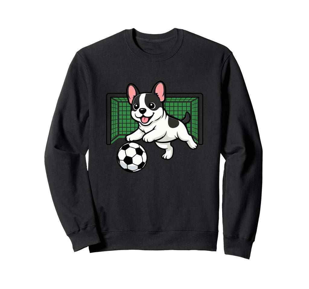 Goalkeeper Puppy French Bulldogs Sweatshirt - Graphic Print for Adults - T-Shirt, Sweatshirt, Hoodie