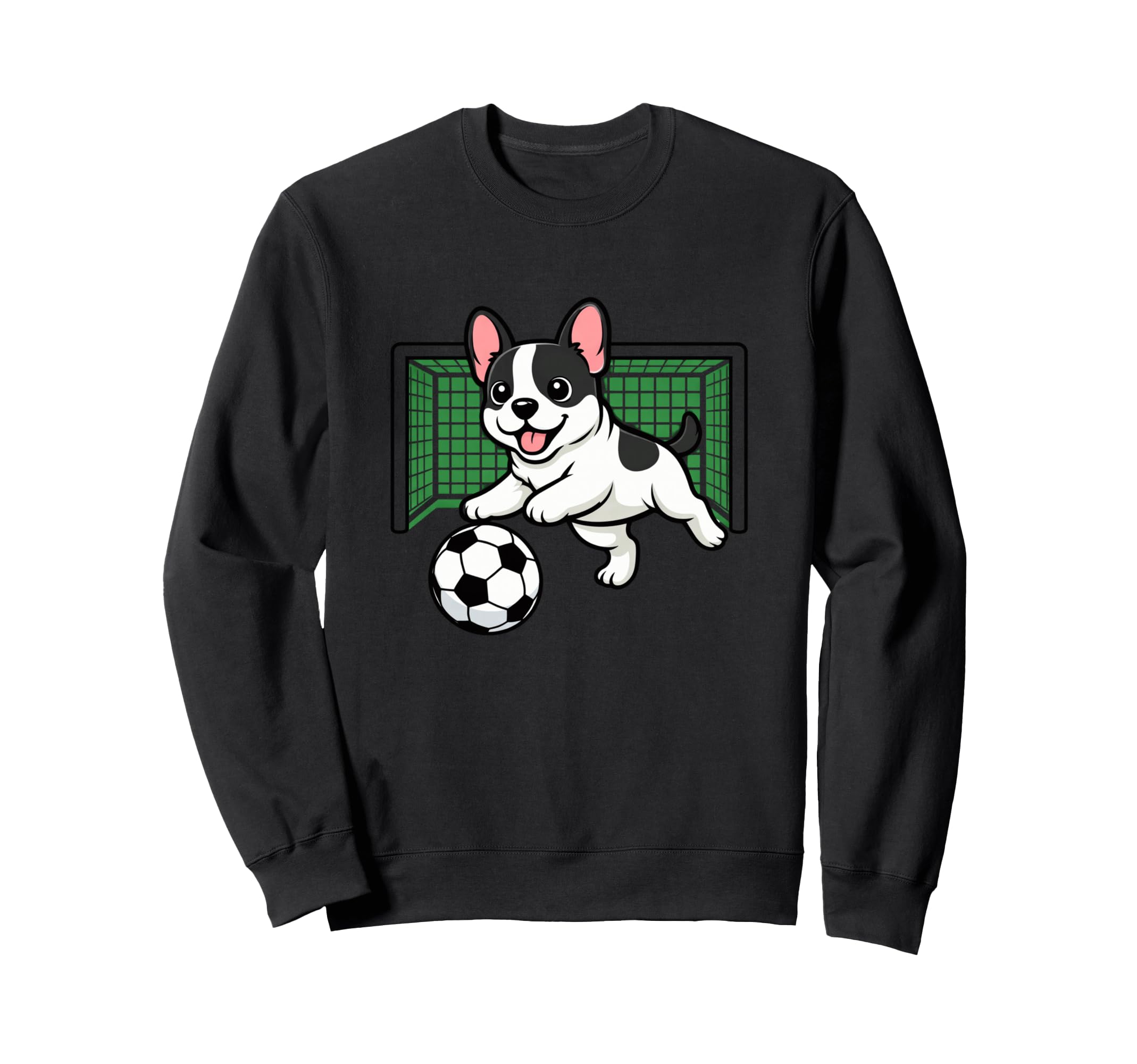 Goalkeeper Puppy French Bulldogs Sweatshirt - Graphic Print for Adults - T-Shirt, Sweatshirt, Hoodie