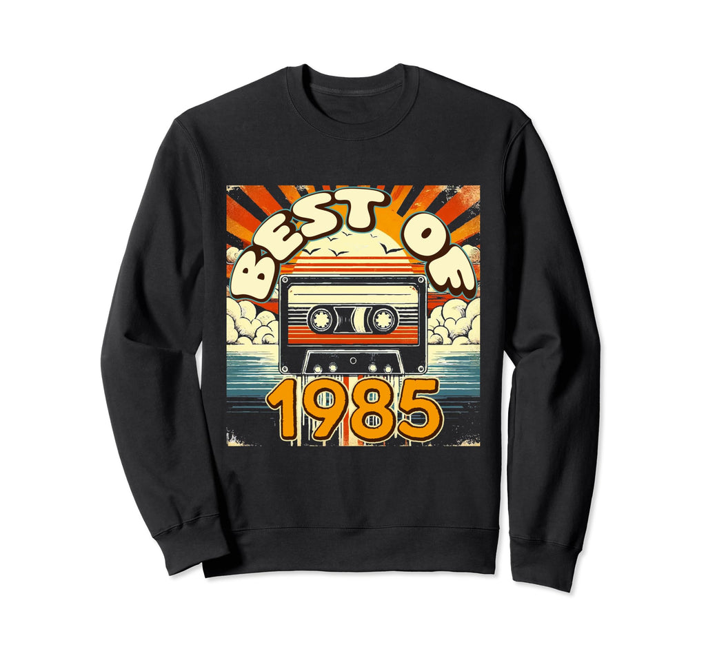 Best 1985 Cassette Tape Birthday Sweatshirt - Minimalist Print Unisex - T-Shirt, Sweatshirt, Hoodie