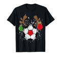 Funny Reindeer Soccer Rednose T-Shirt - Casual Everyday Wear Men Women - T-Shirt, Sweatshirt, Hoodie