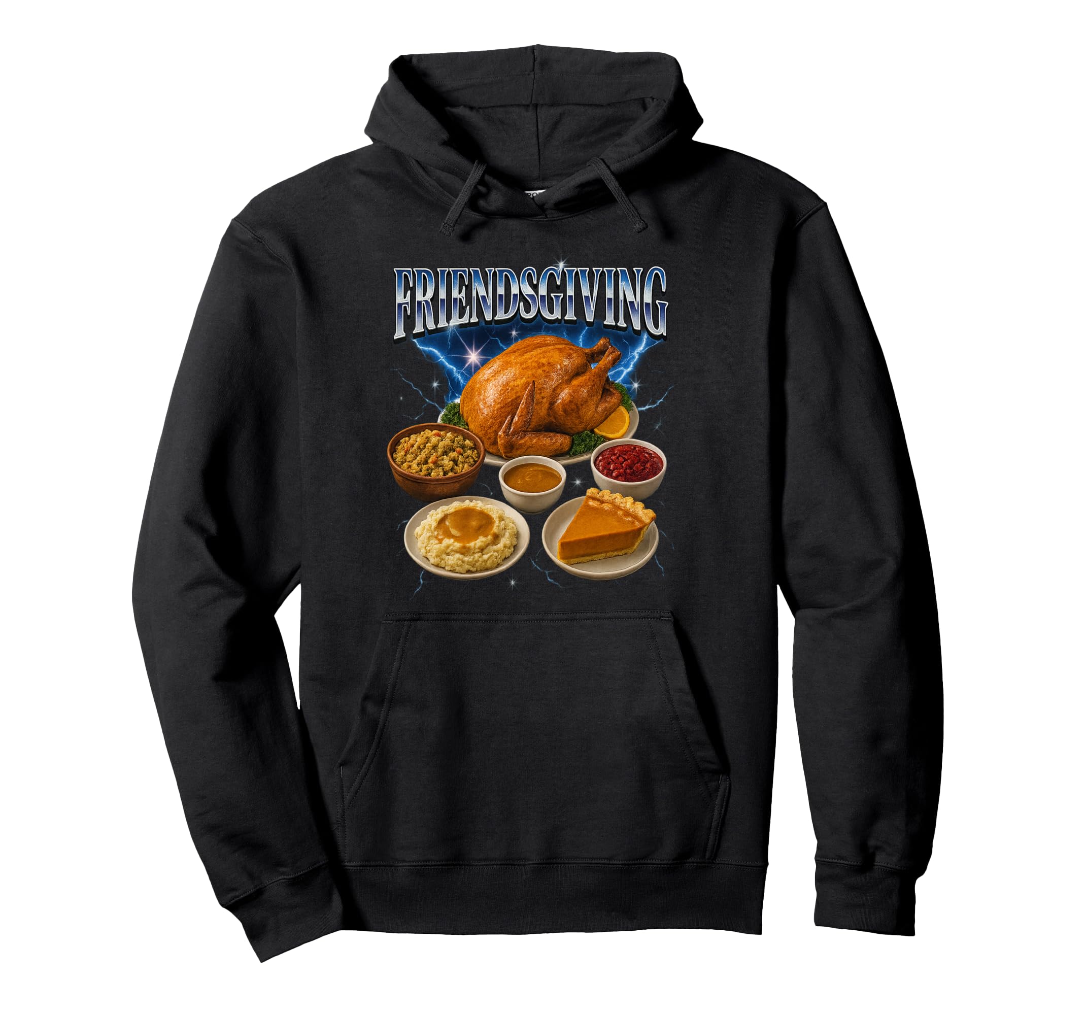 Friendsgiving 90S 2000S Hip Hop Tribute Hoodie - Custom Art Print Men Women - T-Shirt, Sweatshirt, Hoodie