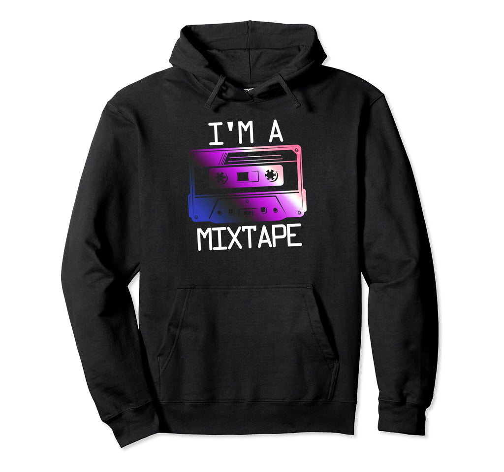Gender Fluid Cassette Non Binary Hoodie - Novelty Apparel for Adults - T-Shirt, Sweatshirt, Hoodie