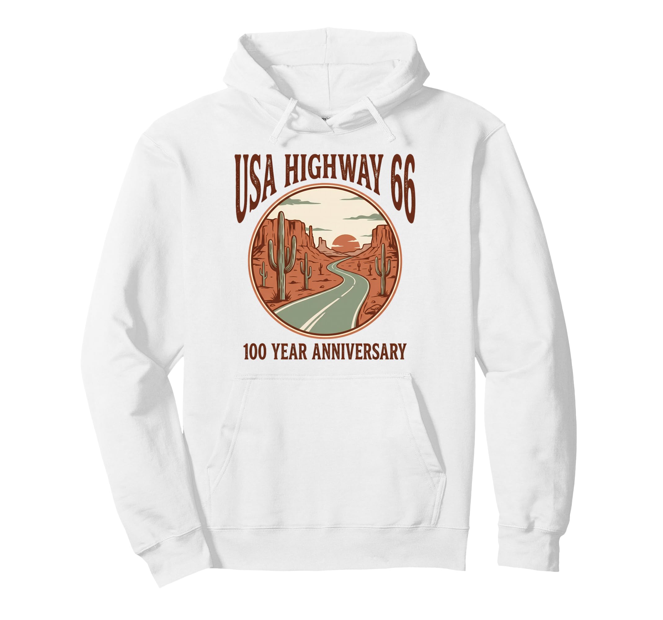 Usa Highway 66 100 Year Anniversary Hoodie - Streetwear Style Unisex - T-Shirt, Sweatshirt, Hoodie