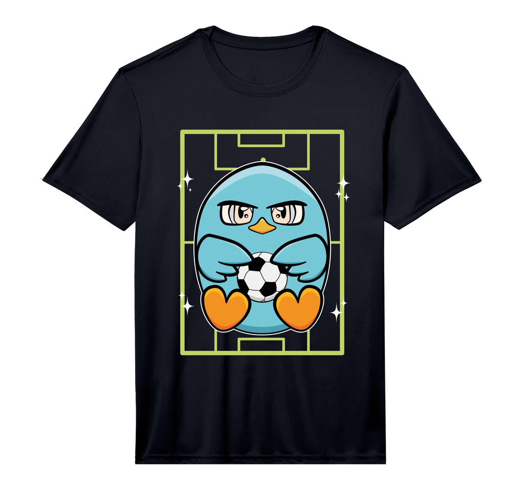Blue Parakeet Soccer Ball Performance T-Shirt - Graphic Print Unisex - T-Shirt, Sweatshirt, Hoodie