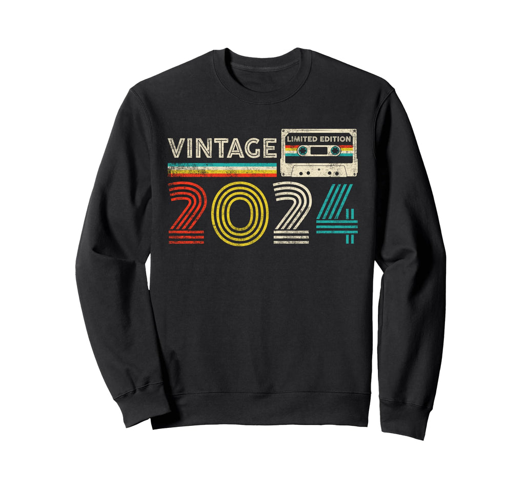 2024 Birthday 2024 Cassette Tape Sweatshirt - Trendy Graphic Men Women - T-Shirt, Sweatshirt, Hoodie