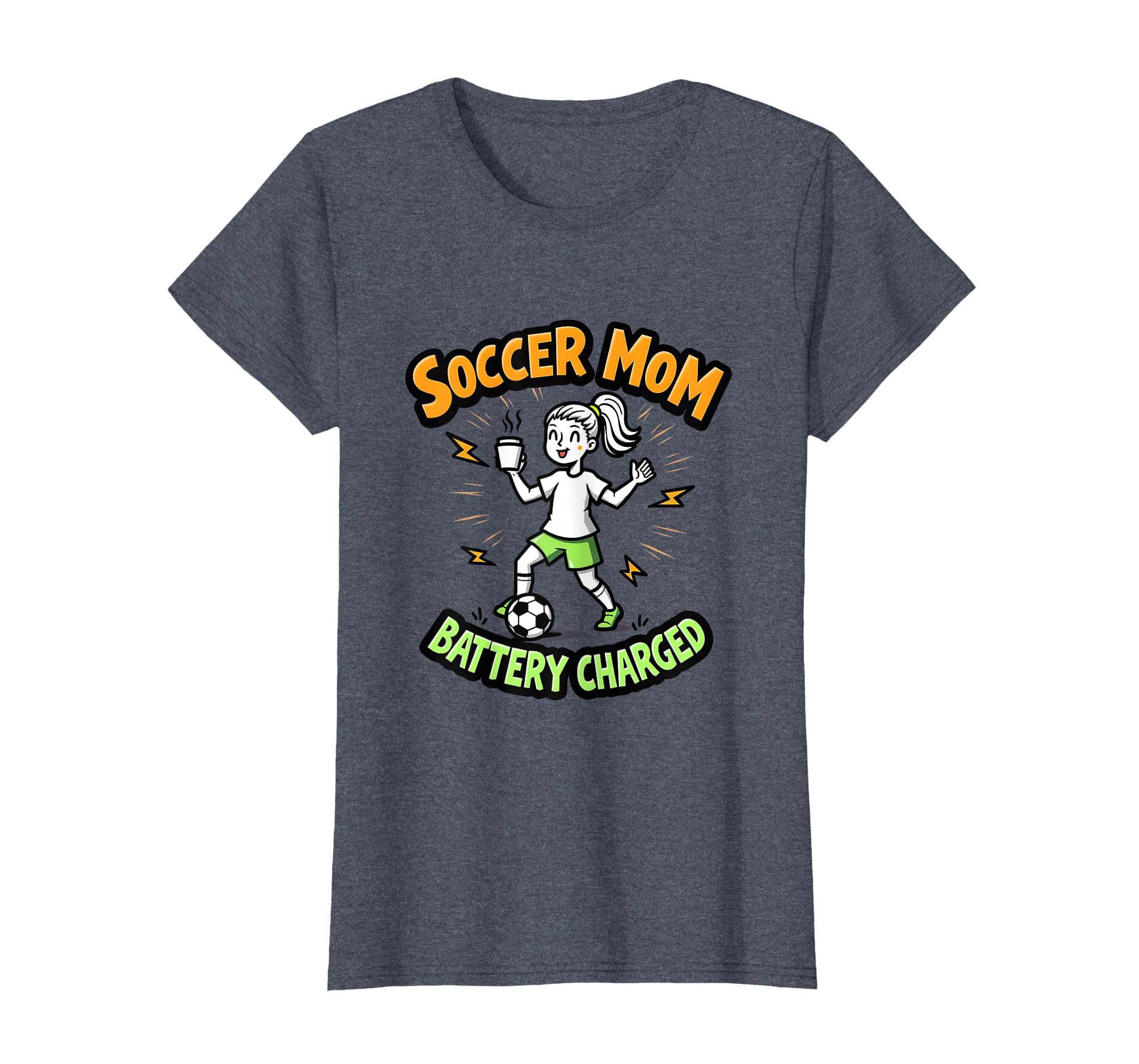 Soccer Mom Battery Charged Energy T-Shirt - Unique Graphic Unisex - T-Shirt, Sweatshirt, Hoodie