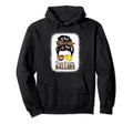 Softball Football Mom Messy Bun Hoodie - Casual Everyday Wear Unisex - T-Shirt, Sweatshirt, Hoodie