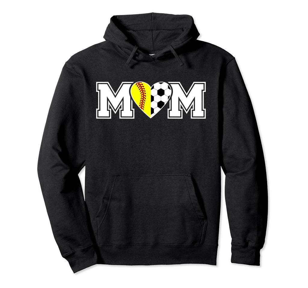Softball Soccer Mom Soccer Softball Hoodie - Streetwear Style for Adults - T-Shirt, Sweatshirt, Hoodie