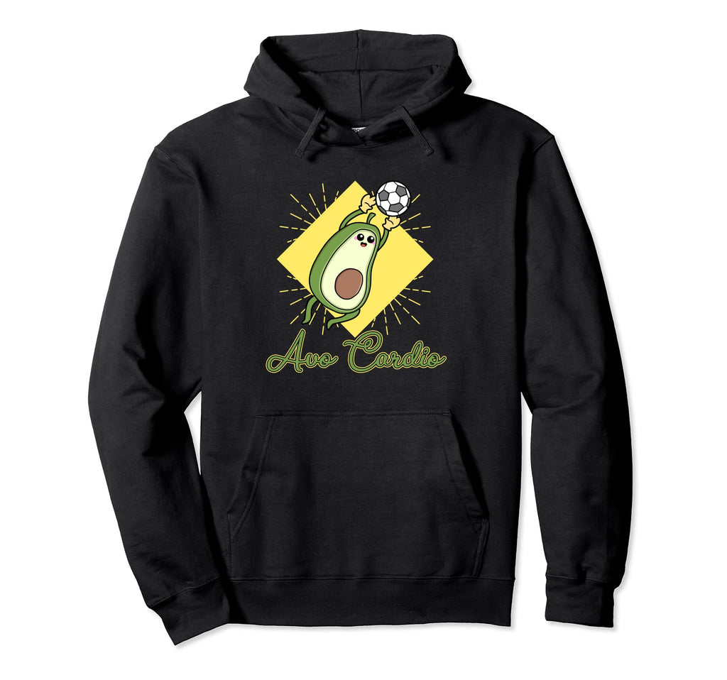 Avocardio Soccer Heart Fitness Cardio Hoodie - Unique Graphic Men Women - T-Shirt, Sweatshirt, Hoodie