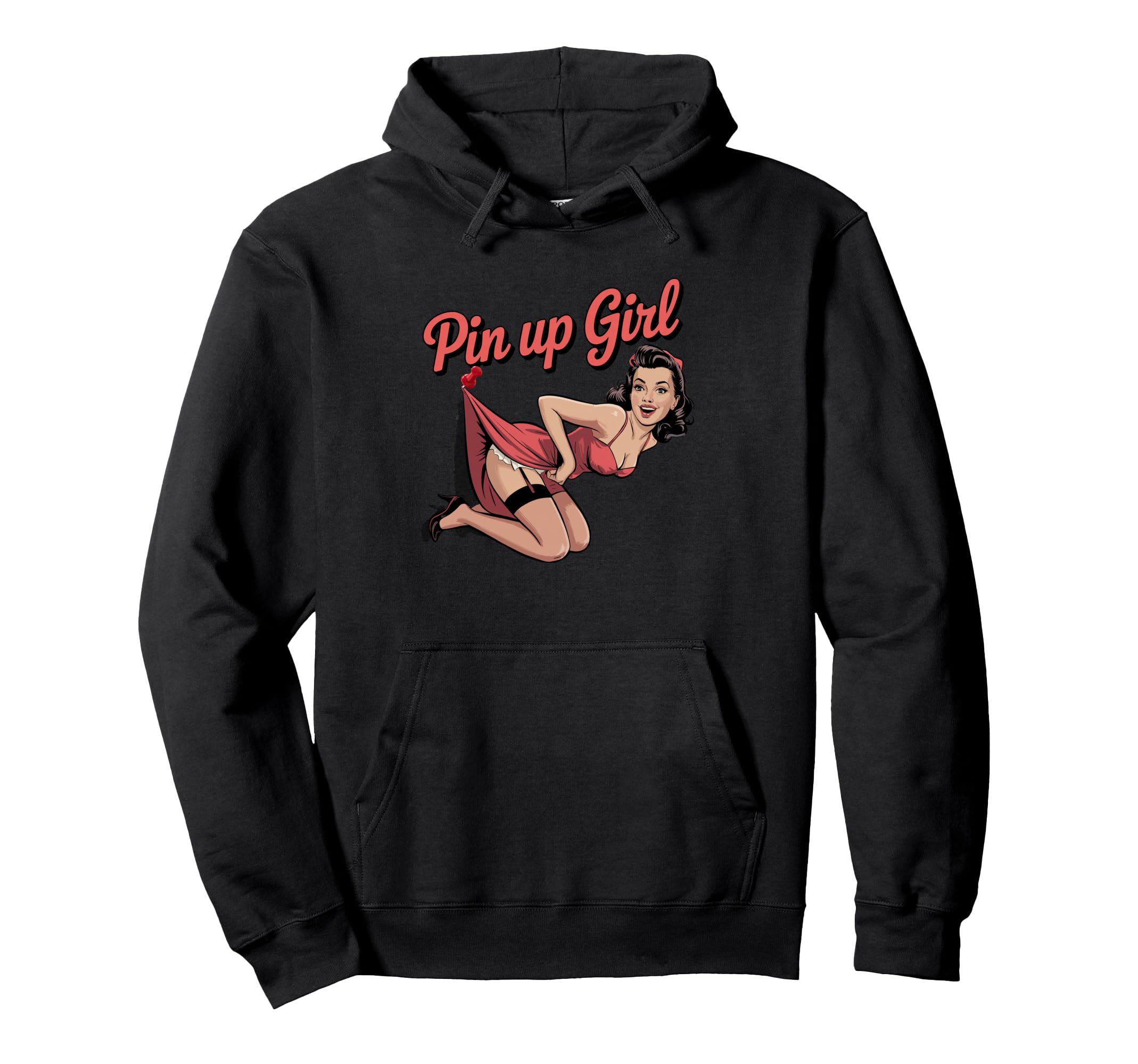 Pin Up Funny Rockabilly Art Hoodie - Novelty Apparel Men Women - T-Shirt, Sweatshirt, Hoodie