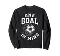 One Goal Mind Distressed Soccer Net Sweatshirt - Unique Graphic Men Women - T-Shirt, Sweatshirt, Hoodie