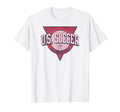 U S Soccer Triblock White Uswnt T-Shirt - Aesthetic Graphic Unisex - T-Shirt, Sweatshirt, Hoodie