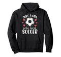 Just Who Loves Soccer Female Player Hoodie - Novelty Apparel for Adults - T-Shirt, Sweatshirt, Hoodie