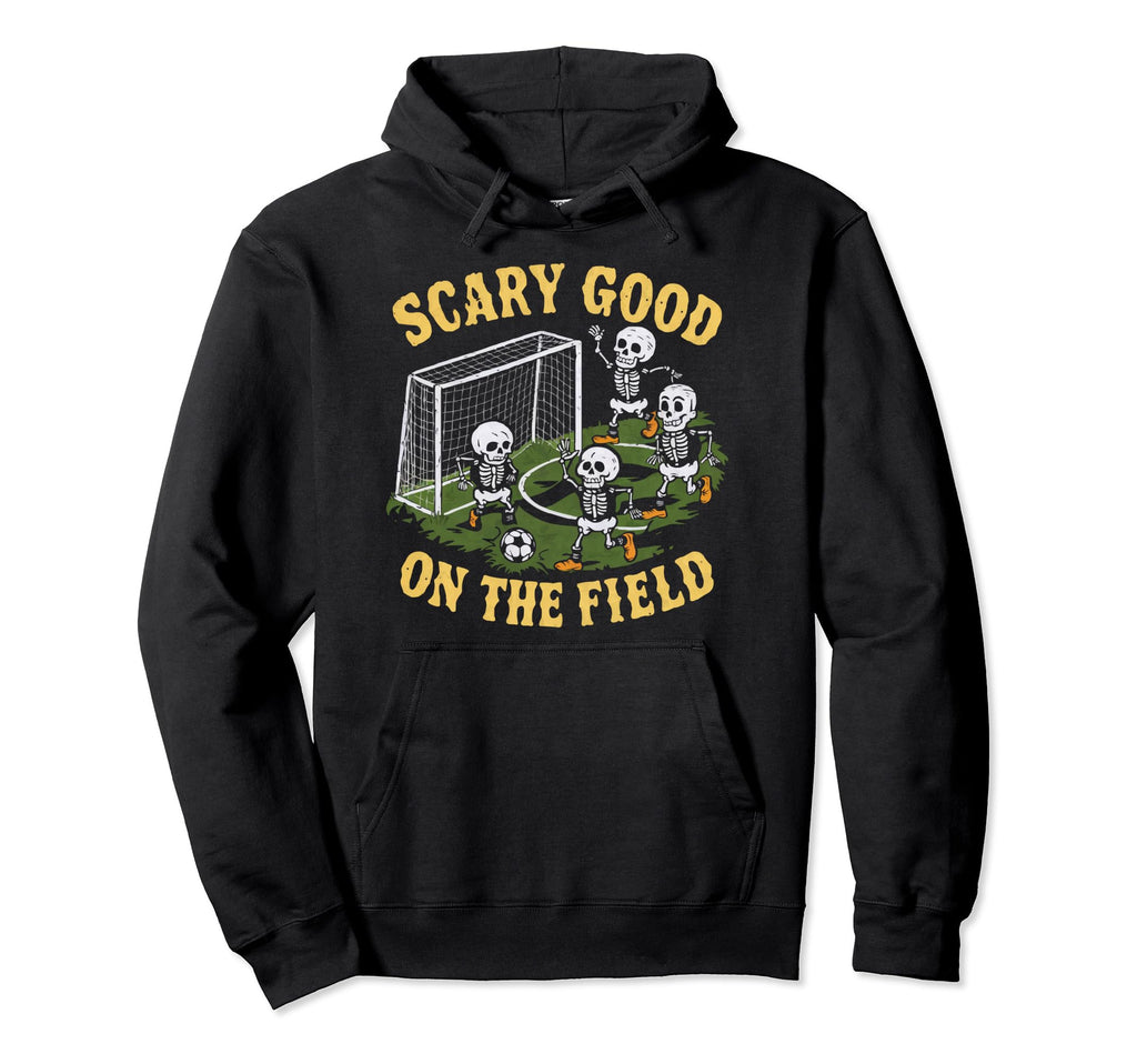 Soccer Halloween Spooky Goalkeeper Hoodie - Minimalist Print Men Women - T-Shirt, Sweatshirt, Hoodie