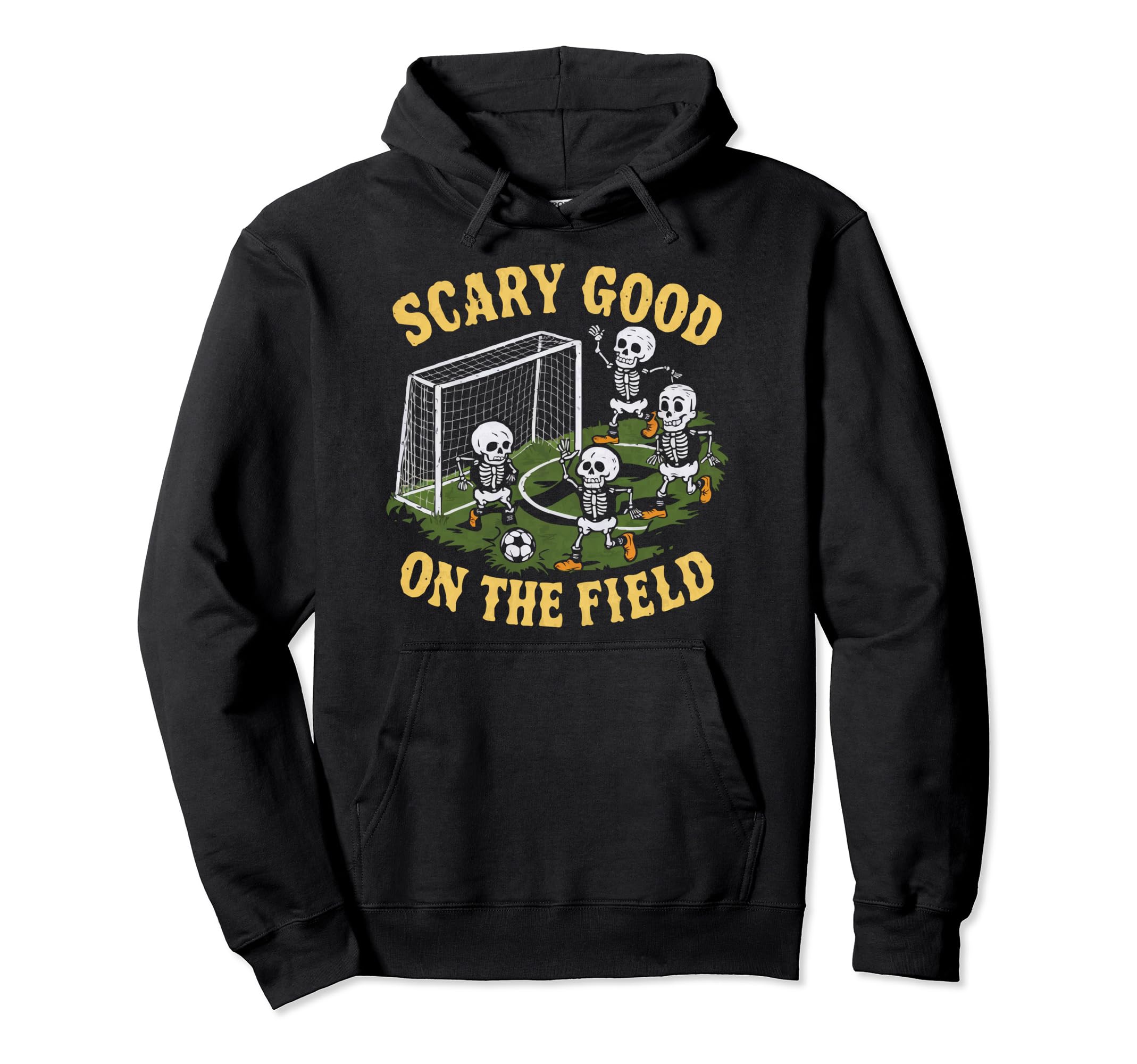 Soccer Halloween Spooky Goalkeeper Hoodie - Minimalist Print Men Women - T-Shirt, Sweatshirt, Hoodie