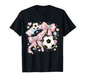 Preppy Soccer Coquette Bow Game Day T-Shirt - Unique Graphic Unisex - T-Shirt, Sweatshirt, Hoodie