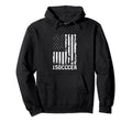 American Flag Soccer Rustic Distressed Hoodie - Minimalist Print Unisex - T-Shirt, Sweatshirt, Hoodie