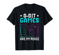 8 Bit Games Are My Peace Arcade Gamer T-Shirt - Novelty Apparel for Adults - T-Shirt, Sweatshirt, Hoodie