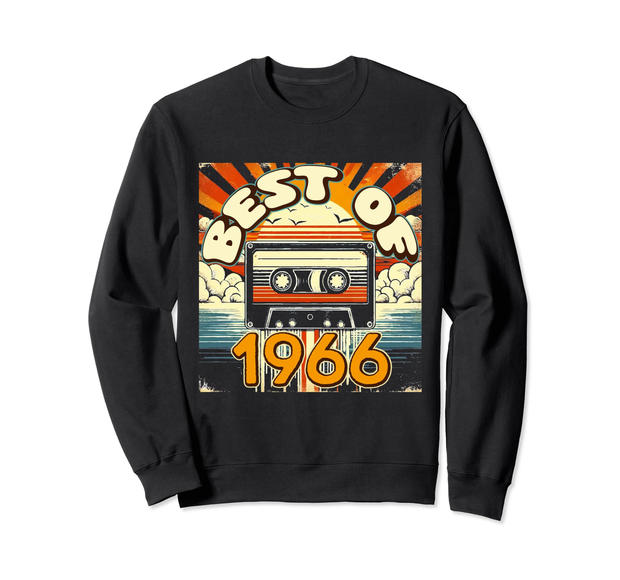 Best 1966 Cassette Tape Sweatshirt - Casual Everyday Wear for Adults - T-Shirt, Sweatshirt, Hoodie