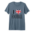 I Love Football Black British Flag T-Shirt - Minimalist Print for Adults - T-Shirt, Sweatshirt, Hoodie
