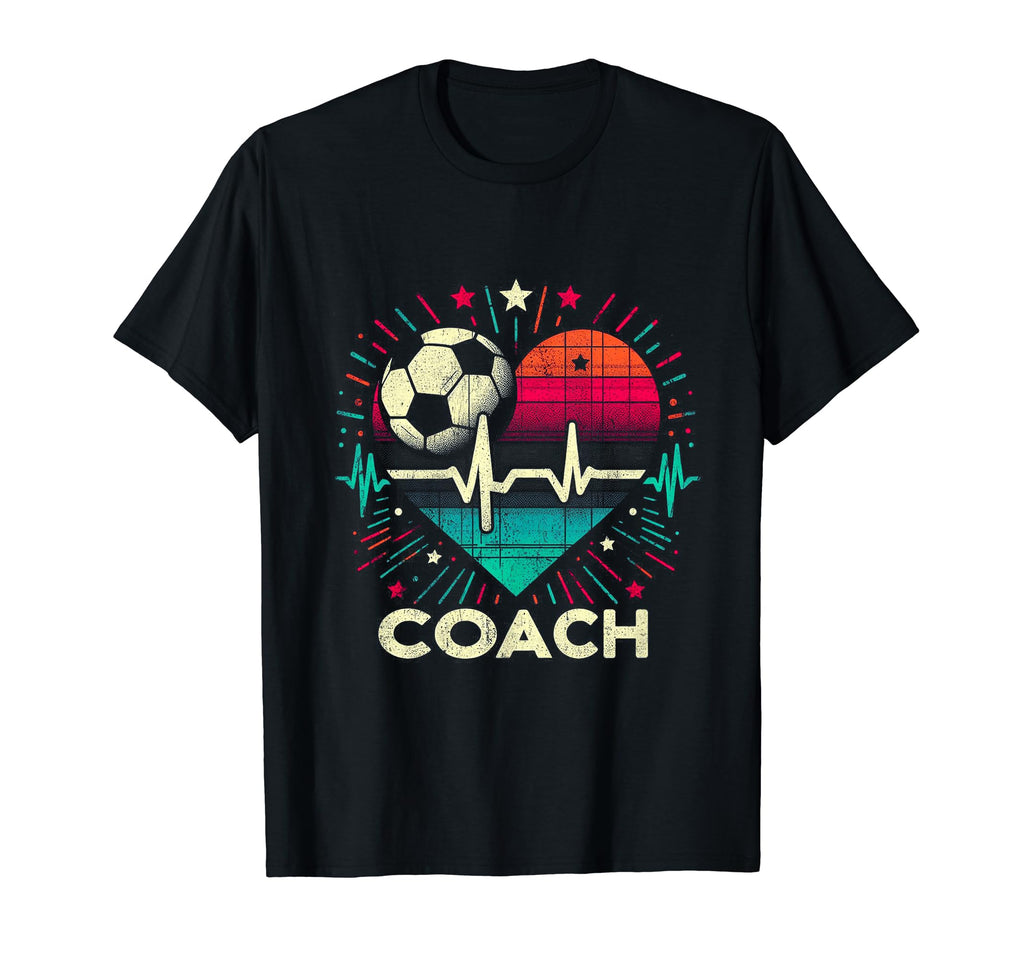 Soccer Coach Training Heart Beat T-Shirt - Aesthetic Graphic Unisex - T-Shirt, Sweatshirt, Hoodie