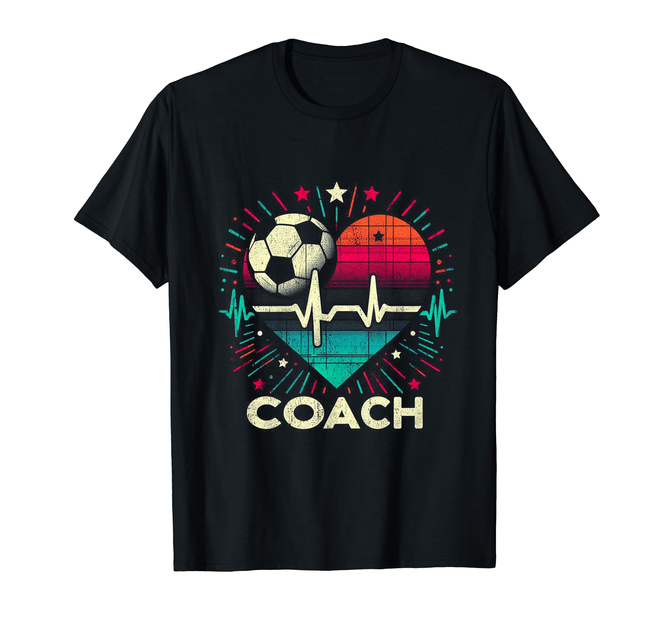 Soccer Coach Training Heart Beat T-Shirt - Aesthetic Graphic Unisex - T-Shirt, Sweatshirt, Hoodie