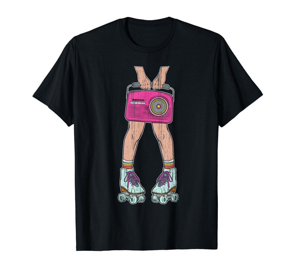 Womens Roller Skates Boom Box Skating T-Shirt - Unique Graphic for Adults - T-Shirt, Sweatshirt, Hoodie