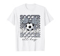 Groovy Soccer Coquette Bow Soccer All Day T-Shirt - Minimalist Print Unisex - T-Shirt, Sweatshirt, Hoodie