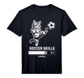 Funny Cat Soccer Skills Loading T-Shirt - Custom Art Print for Adults - T-Shirt, Sweatshirt, Hoodie
