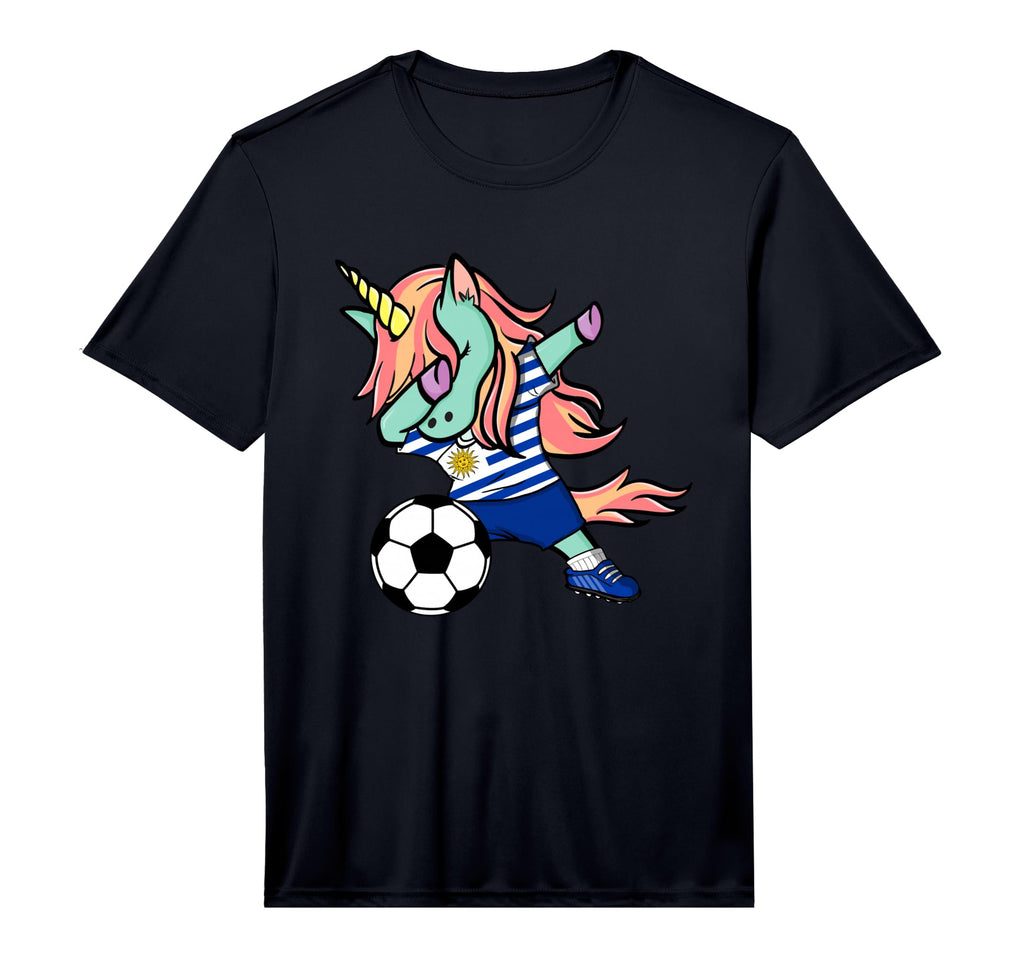 Dabbing Unicorn Uruguay Soccer Fan T-Shirt - Custom Art Print for Adults - T-Shirt, Sweatshirt, Hoodie