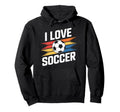I Love Soccer Vibrant Hoodie - Minimalist Print Unisex - T-Shirt, Sweatshirt, Hoodie