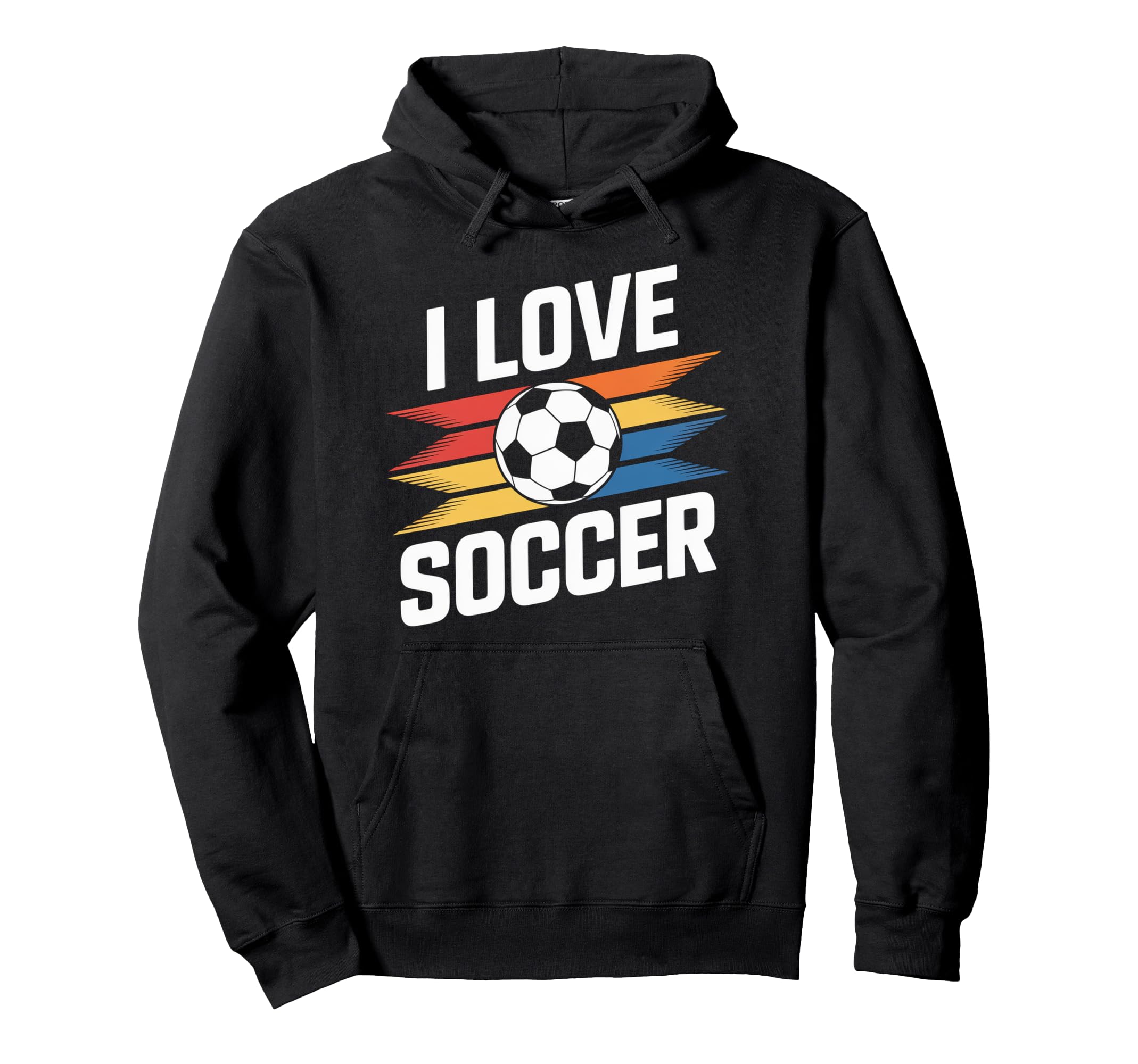 I Love Soccer Vibrant Hoodie - Minimalist Print Unisex - T-Shirt, Sweatshirt, Hoodie