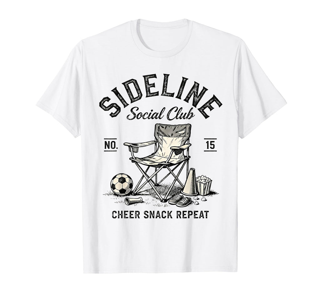 Soccer Mom Sideline Social Club T-Shirt - Minimalist Print for Adults - T-Shirt, Sweatshirt, Hoodie