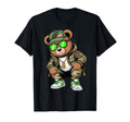 Camouflage Rapper Teddy Bear Camo T-Shirt - Streetwear Style for Adults - T-Shirt, Sweatshirt, Hoodie