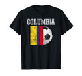 Columbia Flag Soccer Futbol Football T-Shirt - Trendy Graphic Unisex - T-Shirt, Sweatshirt, Hoodie