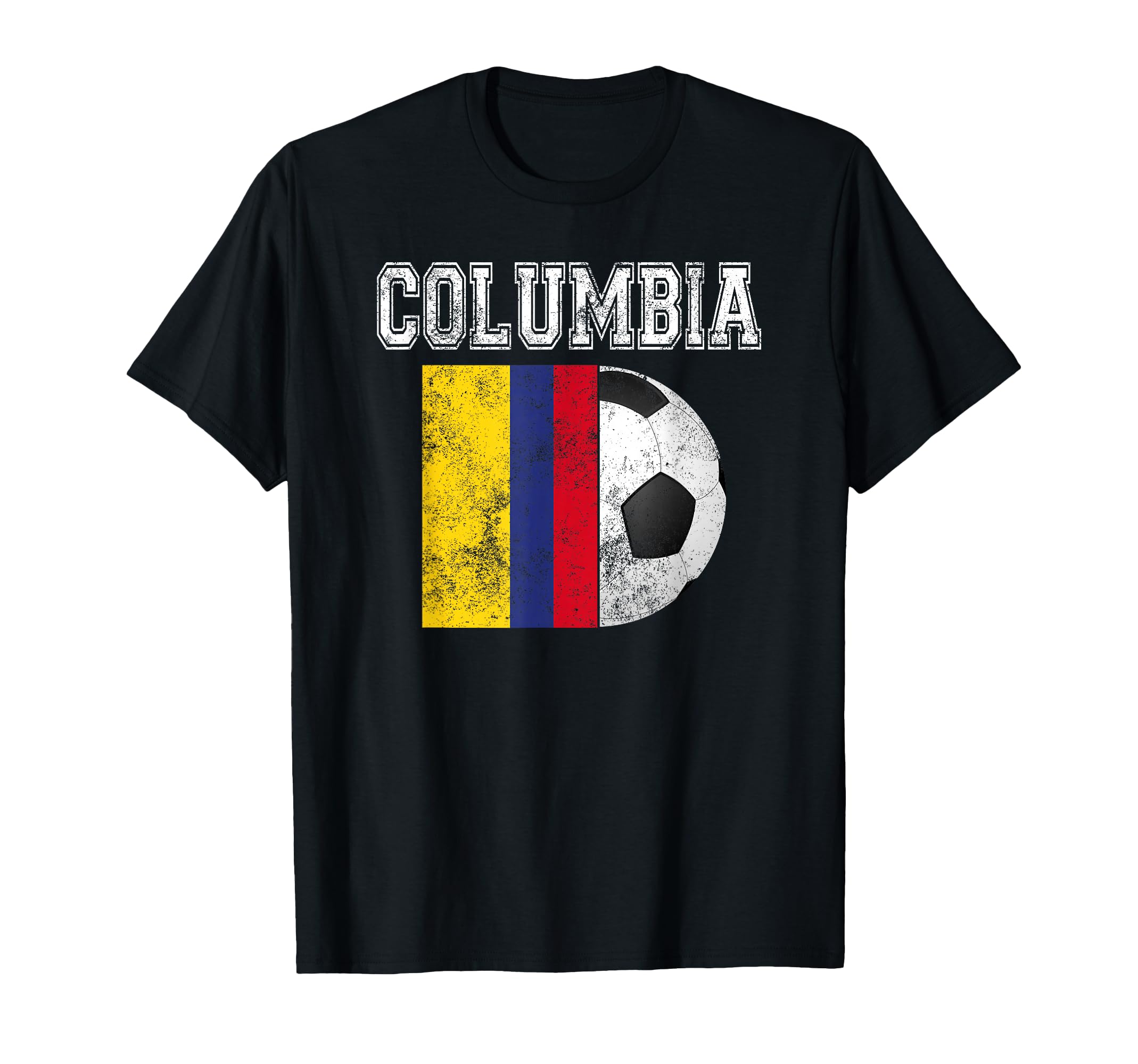 Columbia Flag Soccer Futbol Football T-Shirt - Trendy Graphic Unisex - T-Shirt, Sweatshirt, Hoodie