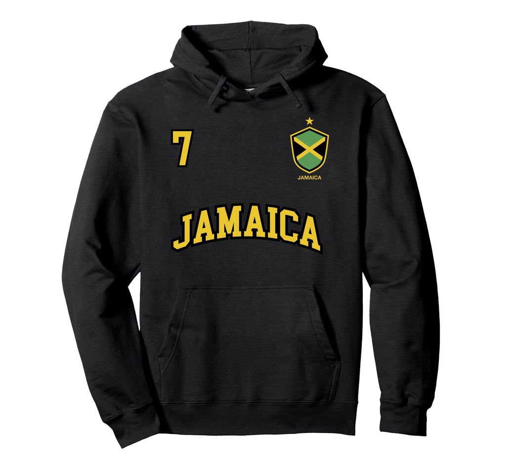 Jamaica Team Sports Number 7 Soccer Hoodie - Custom Art Print Unisex - T-Shirt, Sweatshirt, Hoodie