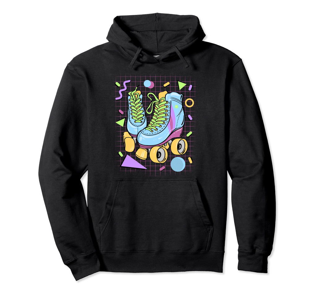 80S Roller Skate Throwback Outfits Hoodie - Casual Everyday Wear for Adults - T-Shirt, Sweatshirt, Hoodie