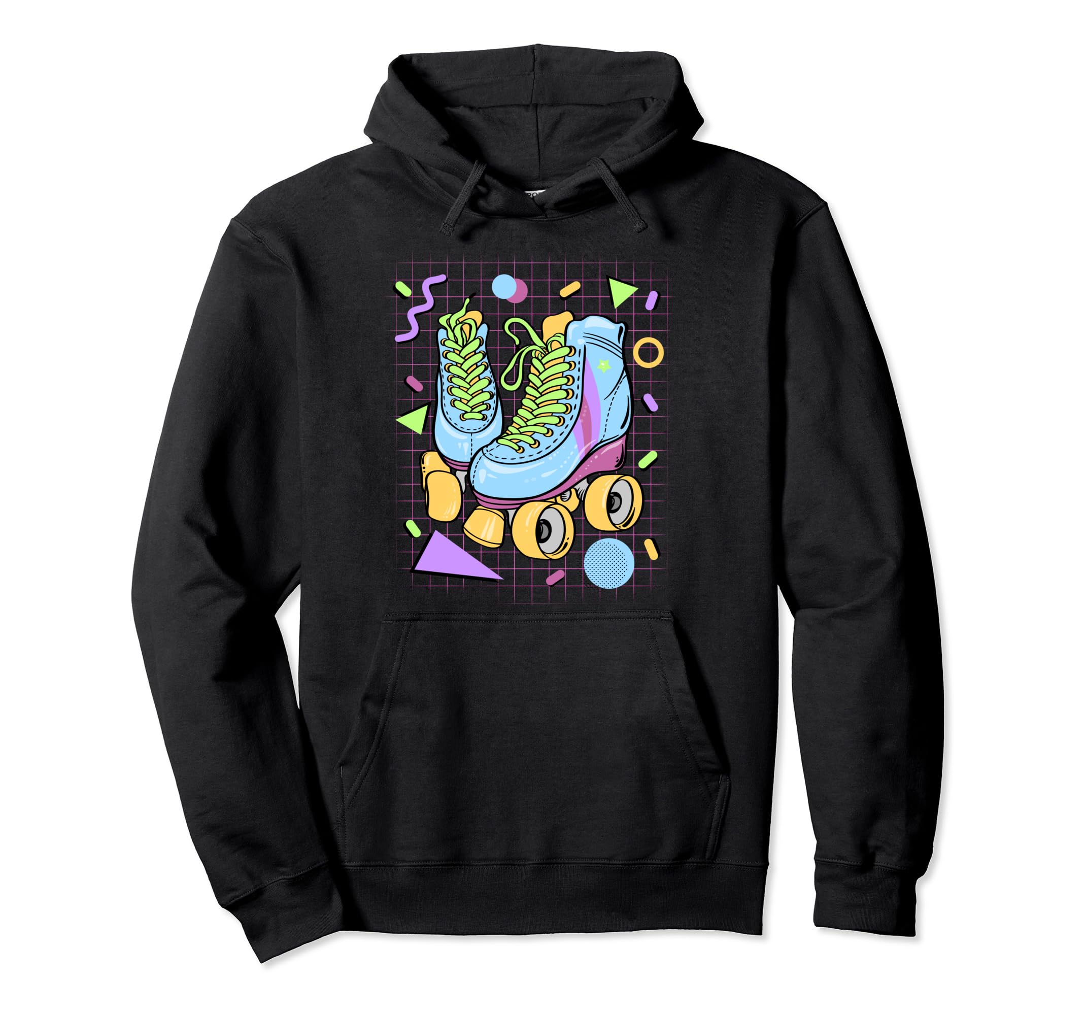 80S Roller Skate Throwback Outfits Hoodie - Casual Everyday Wear for Adults - T-Shirt, Sweatshirt, Hoodie