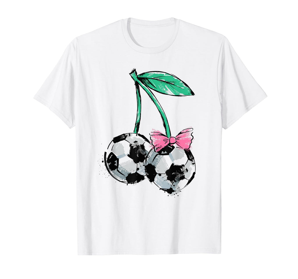 Trendy Soccer Cherries Sketch Chest T-Shirt - Fun Novelty Design Unisex - T-Shirt, Sweatshirt, Hoodie