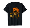 Spooky Soccer Player Halloween Pumpkin T-Shirt - Minimalist Print Unisex - T-Shirt, Sweatshirt, Hoodie
