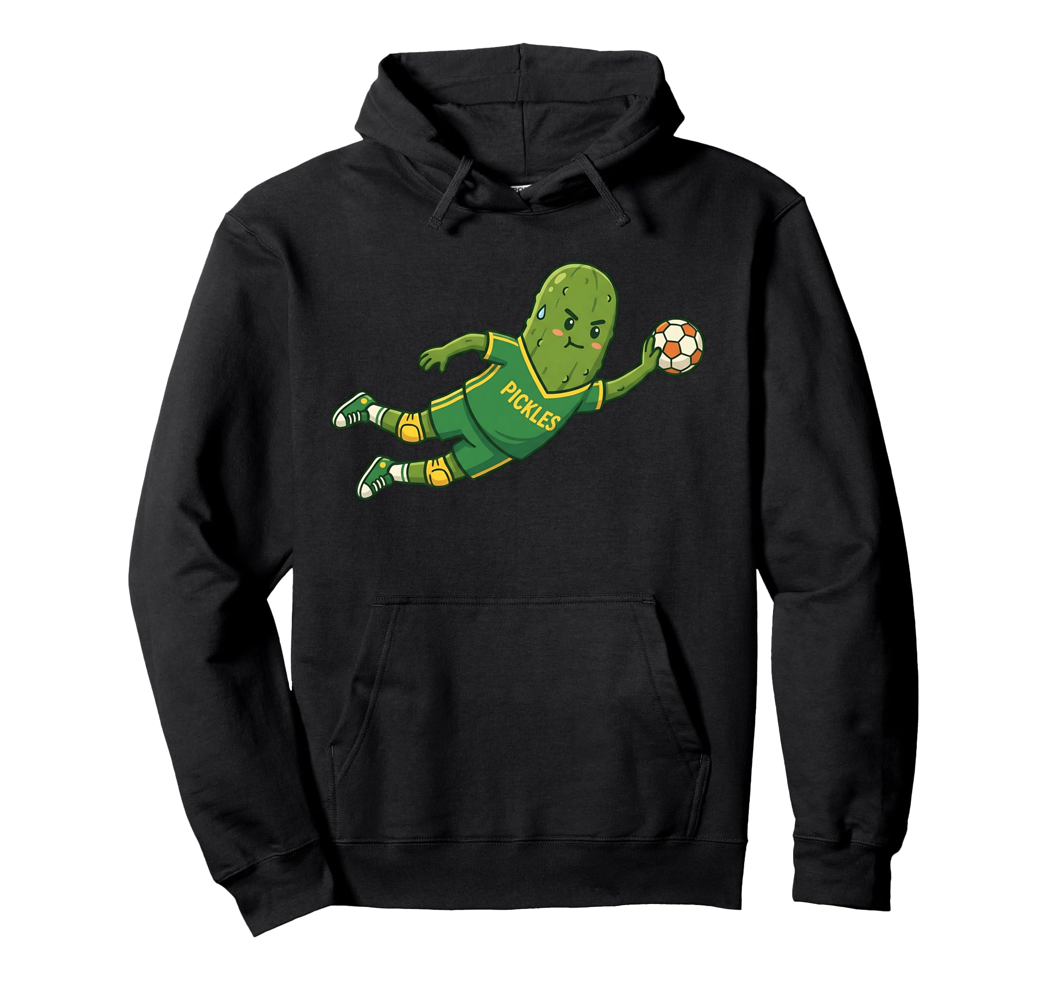 Pickles Funny Soccer Goalie Cartoon Hoodie - Novelty Apparel Men Women - T-Shirt, Sweatshirt, Hoodie